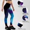 Galaxy Blue Star Mysterious Damen Leggings mit Farbverlauf Digital bedruckt mit  Push-Up Effekt