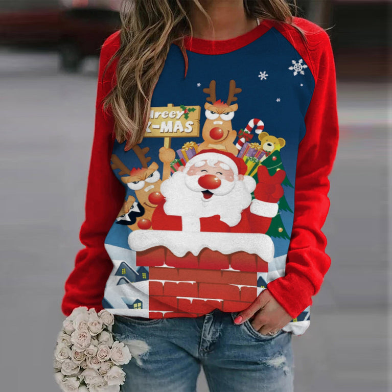 Weihnachtlicher Damen Sweatshirt in verschiedenen Farben