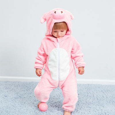 Tierisches Baby Strampler Overall mit Kapuze