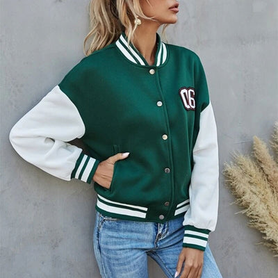 Lässige Damen Baseball Jacke