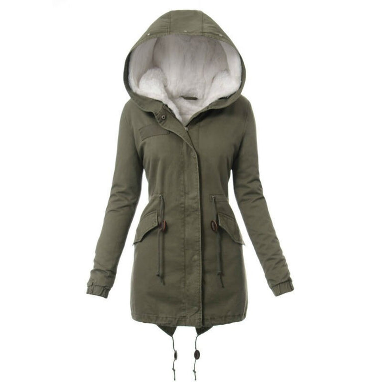 ZOGAA Fashion Damen Parka mit Fellimitat