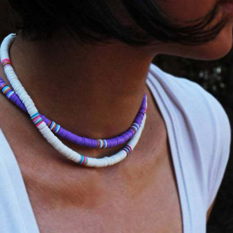 New Design Bohemian Rainbow Heshi Choker Damen Kette