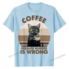 Lustiger Katzenkaffee T-Shirt für Herren