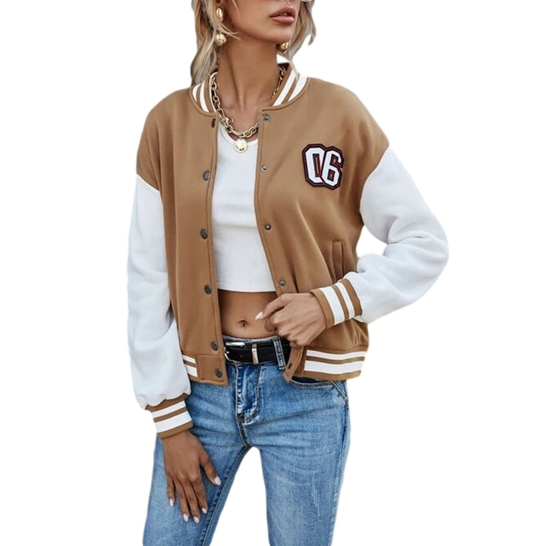 Lässige Damen Baseball Jacke