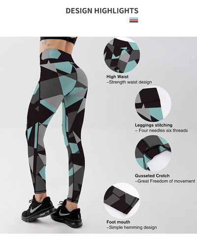 Polygonale Rhombus Damen Leggings, reizvoll und sexy