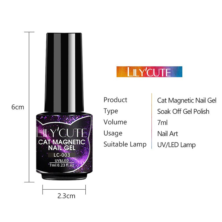 LILYCUTE 7ml 9D Cat Magnetic Gel Nagellack