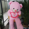 80/100 cm großes rosa Plüschtier Teddybär