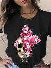 Casual Damen Shirt mit Skull Butterfly Motiv oder auch anderen Motiven lieferbar