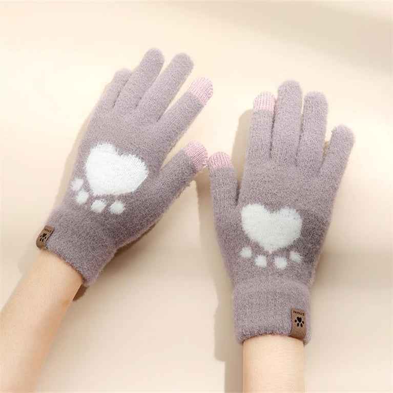 Süsse Cat Paw Printing Damen Handschuhe