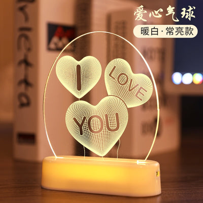 Liebe USB 3D Led Nachtlicht Valentinstag Geschenk