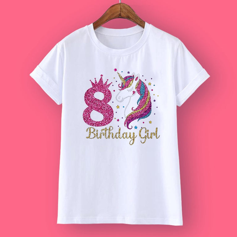 Einhorn Geburtstag T-Shirt für Mädchen