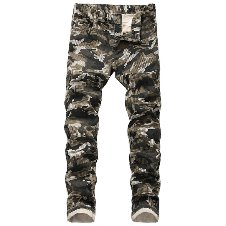 Herren Camouflage Jeans