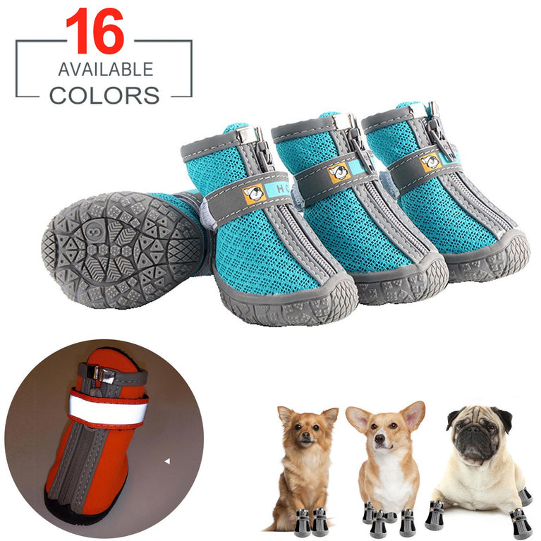 4 teile/satz Wasserdichte Hundeschuhe, Rutschfeste Regenstiefel