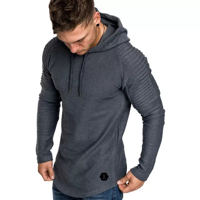 Einfarbiger und dünner Herren Hoodie