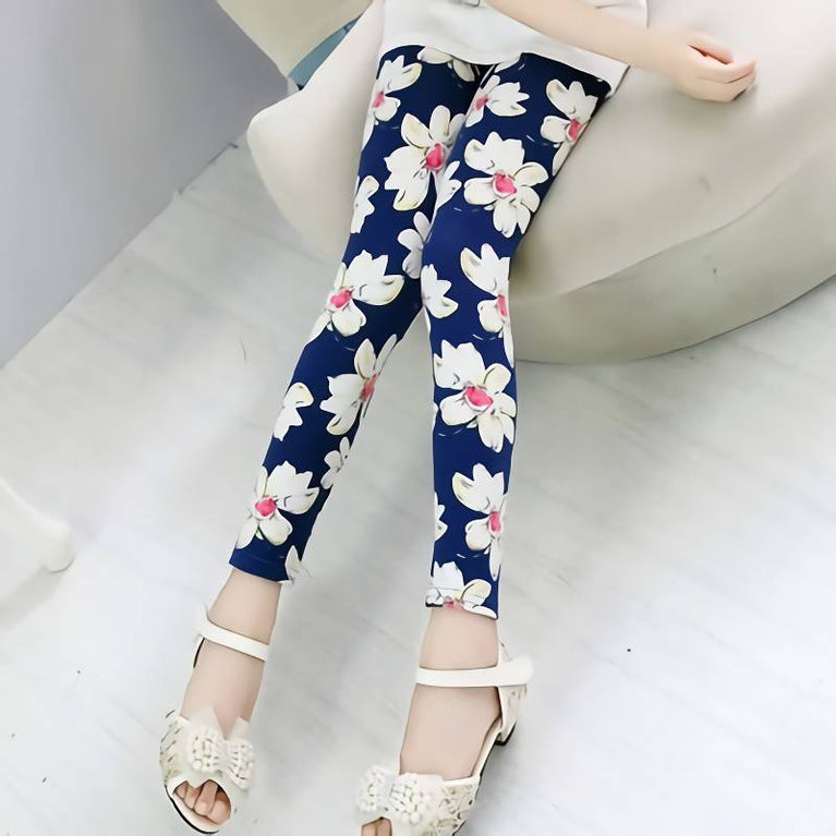 Bedruckte Blumen Leggings für Mädchen