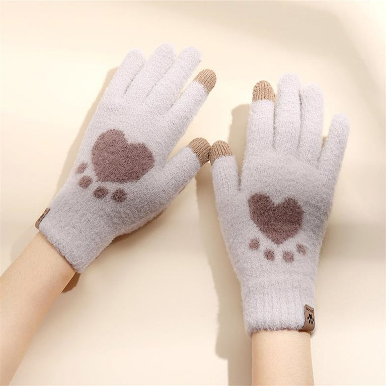 Süsse Cat Paw Printing Damen Handschuhe