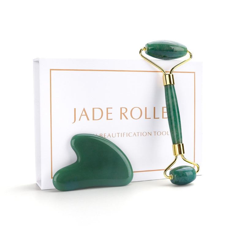 Jade Roller Gesichtsmassagegerät für Gesicht und Körper