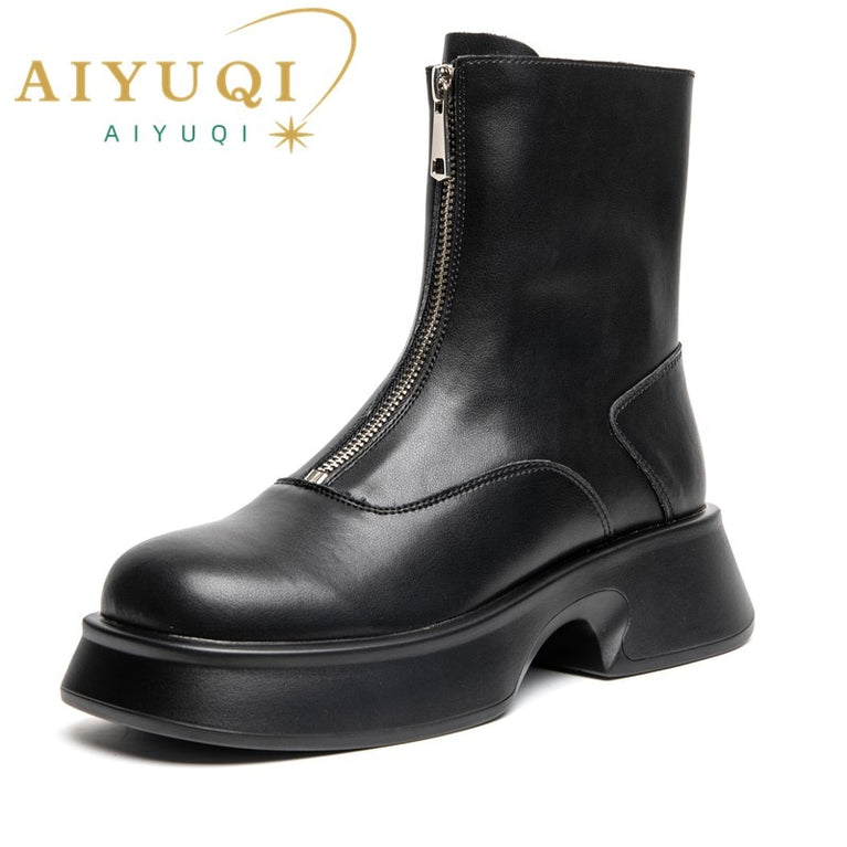 AIYUQI Damen Chelsea Boots / Echtes Leder