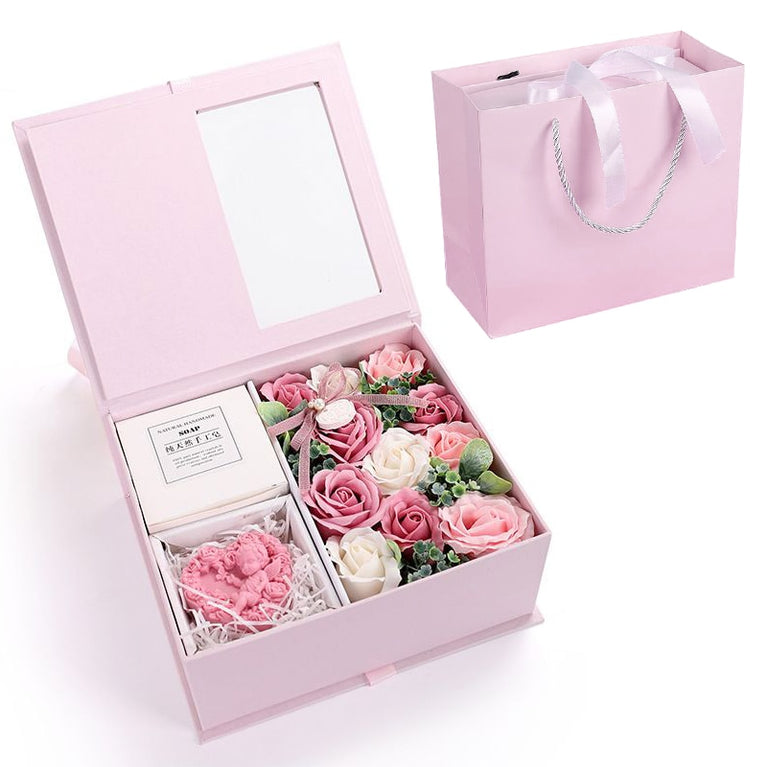 Ewige Rose Handgemachte Seifenblume Valentinstag Kreative Geschenkbox Präsentbeutel Geburtstagsfeier Muttertag Freundin Frauen Geschenke