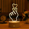 Romantische Liebe 3D-Acryl-LED-Lampe für Zuhause