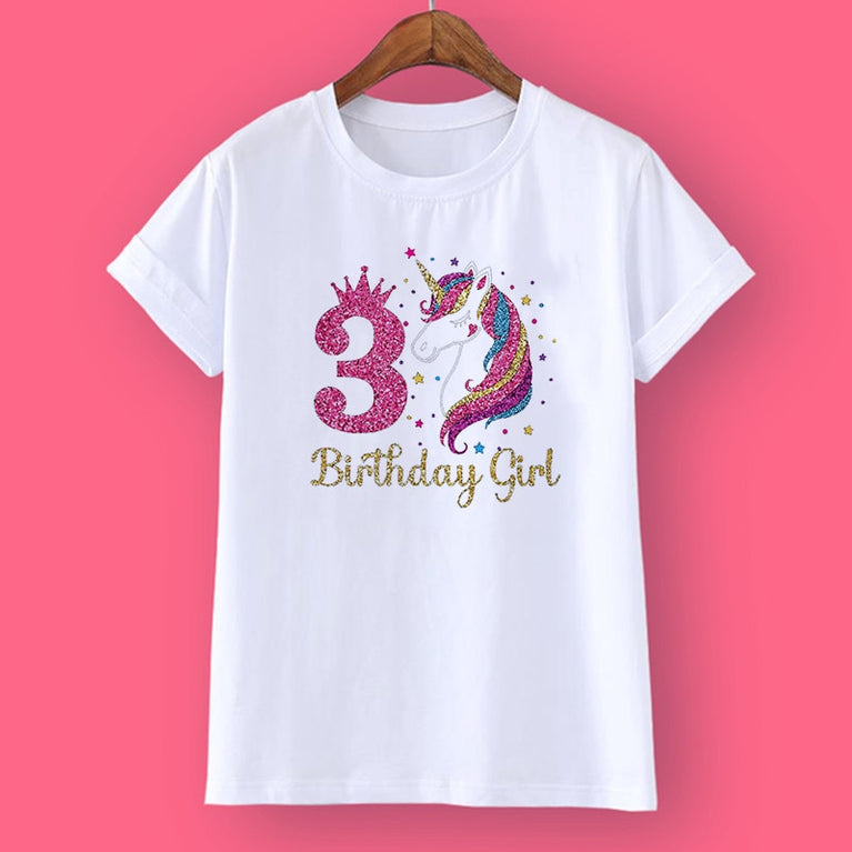 Einhorn Geburtstag T-Shirt für Mädchen