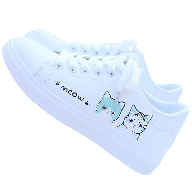 Damen Sneakers  mit Katzenmotiv