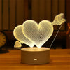 Romantische Liebe 3D-Acryl-LED-Lampe für Zuhause