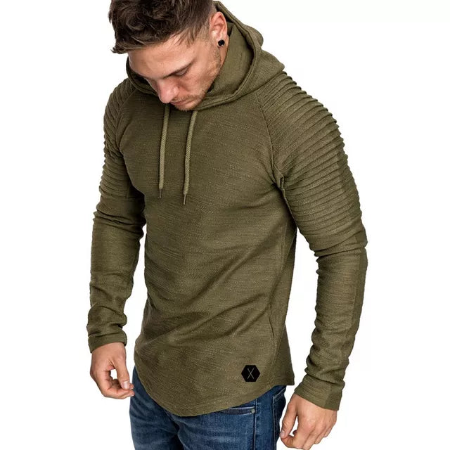 Einfarbiger und dünner Herren Hoodie