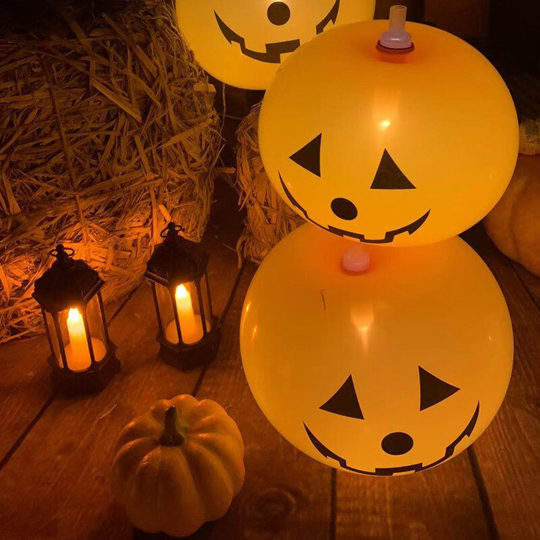 Halloween Ballon Kürbis Laterne LED Beleuchtung