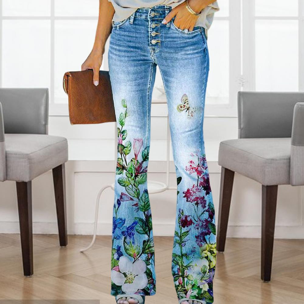 Damen Jeans mit tollen Druck