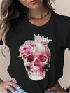 Casual Damen Shirt mit Skull Butterfly Motiv oder auch anderen Motiven lieferbar