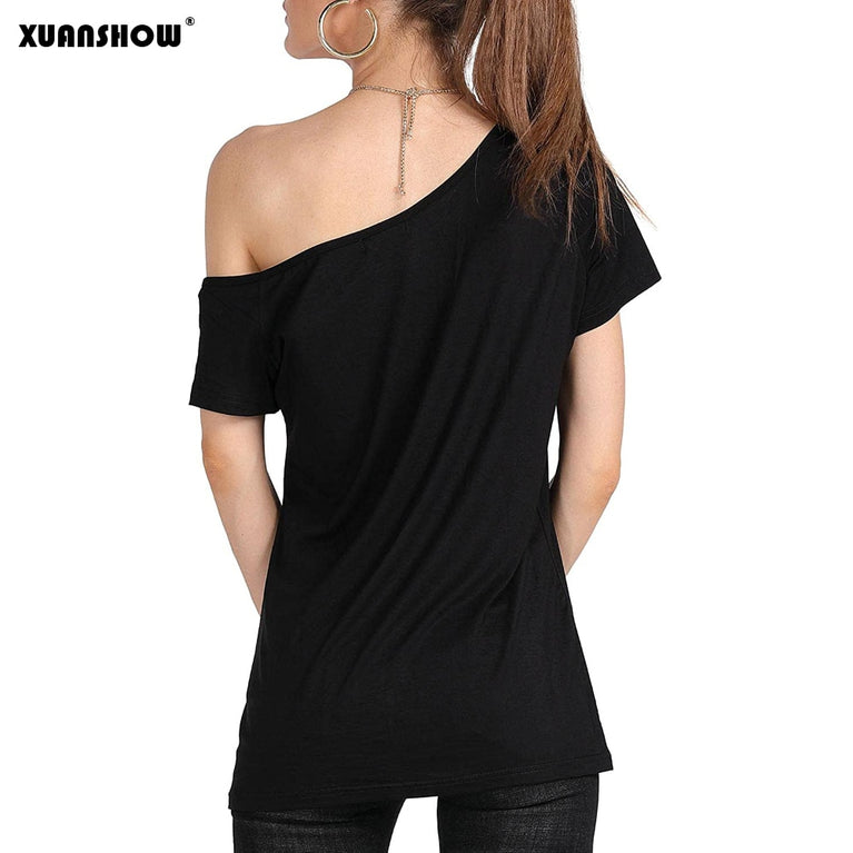 One ShoulderDamen T-Shirt