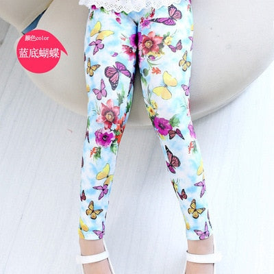 Bedruckte Blumen Leggings für Mädchen