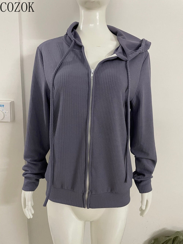 Lässiger Damen Zipper Cardigan