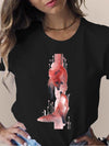 Casual Damen Shirt mit Skull Butterfly Motiv oder auch anderen Motiven lieferbar