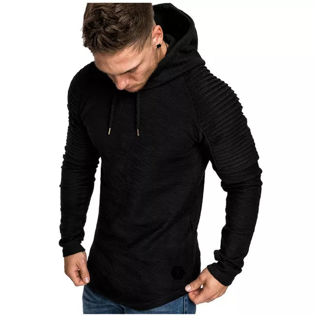 Einfarbiger und dünner Herren Hoodie