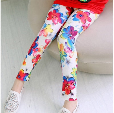 Bedruckte Blumen Leggings für Mädchen