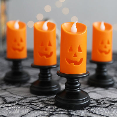 Halloween LED-Leuchten Horror Totenkopf Kerze