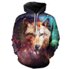 3D Wolf Herren Hoodie