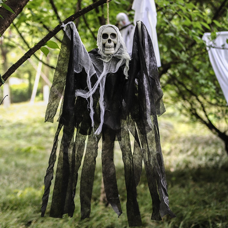 Halloween Hängefigur Skull Ghost für Innen und Außenbereich