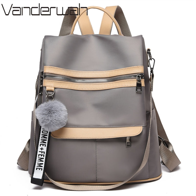 Wasserdichter Oxford Tuch Damen Rucksack