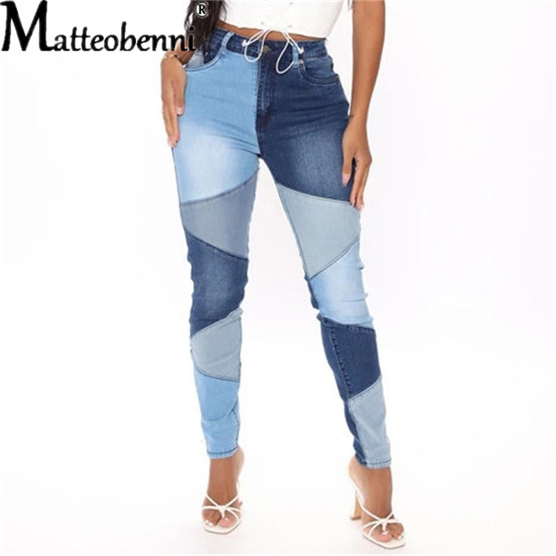 Moderne Damen Jeans mit Hohe Taille