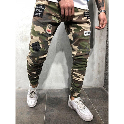 Camouflage Denim Jeans für Herren