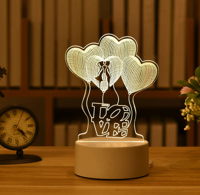 Liebe USB 3D Led Nachtlicht Valentinstag Geschenk