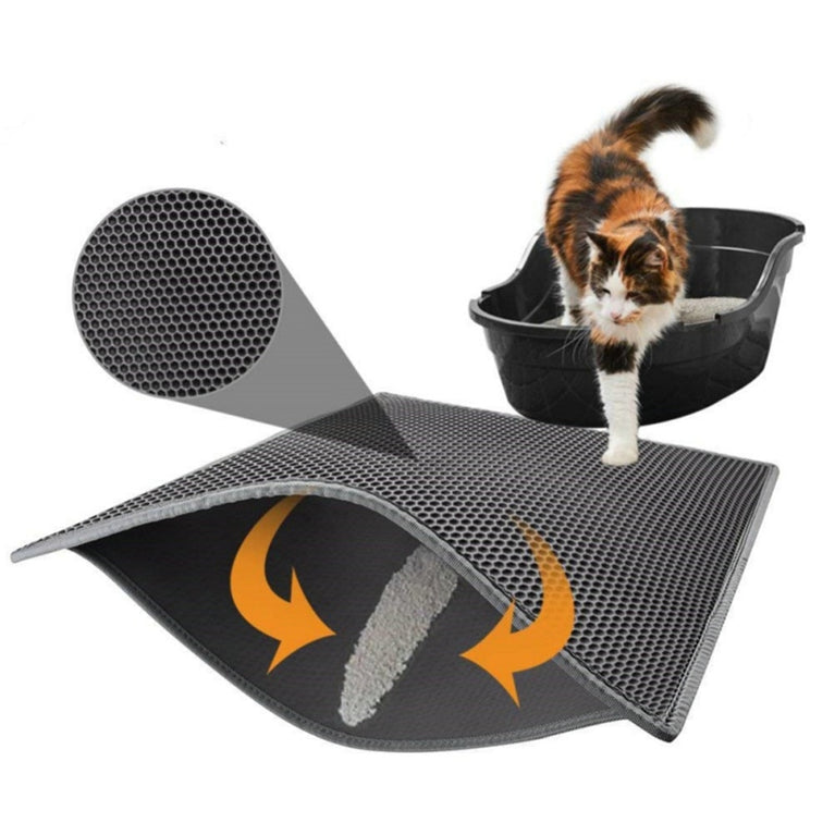 Pet Cat Litter Mat Wasserdichte EVA-Doppelschicht-Katzenstreu Matte