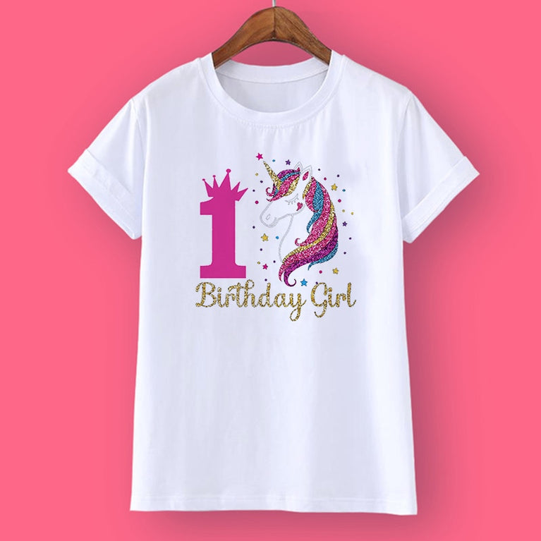 Einhorn Geburtstag T-Shirt für Mädchen