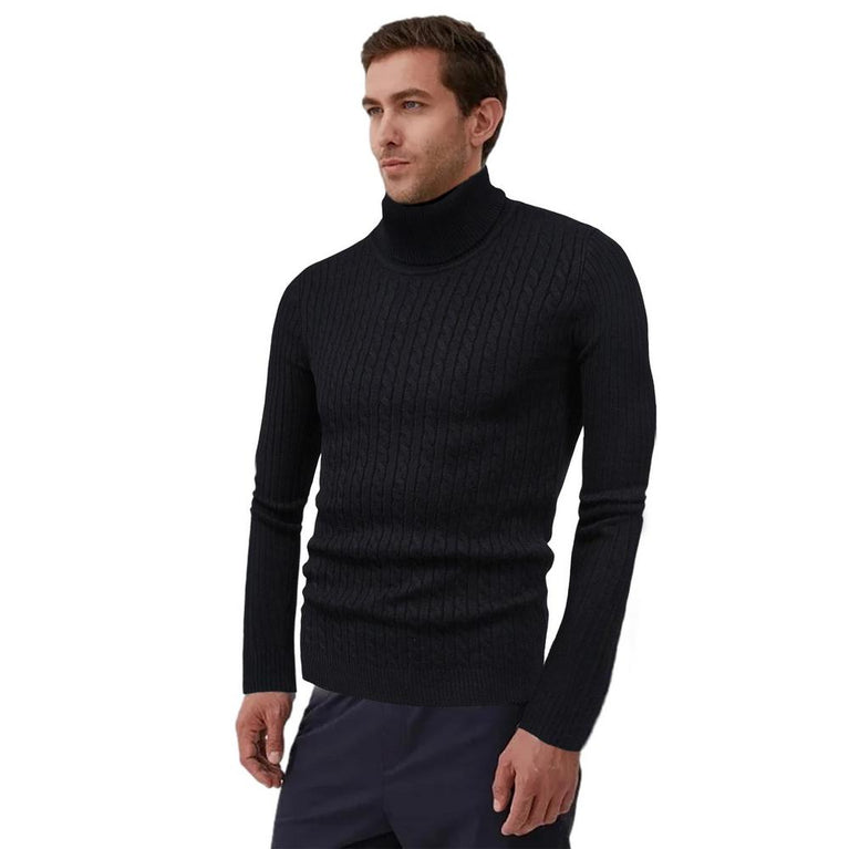 Herren Feinstrick Rollkragenpullover