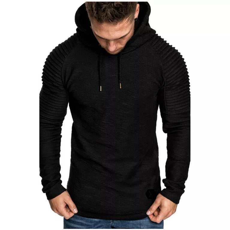 Einfarbiger und dünner Herren Hoodie