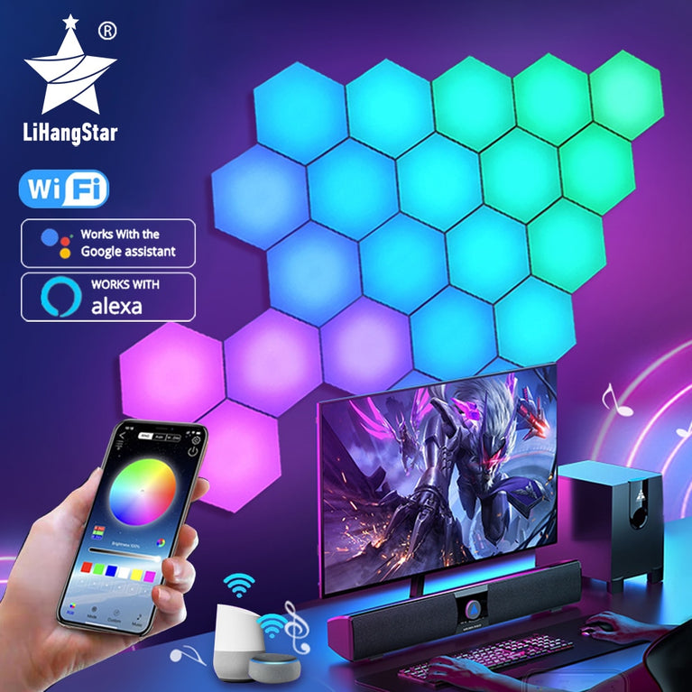 RGB Bluetooth LED Hexagon Licht