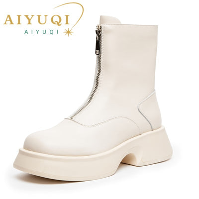 AIYUQI Damen Chelsea Boots / Echtes Leder